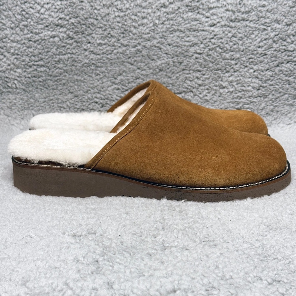 Simple Cloud 11 Mens Size W sz 13 Slip On Mule Clogs Shoes Brown Suede Sheep
Fur
